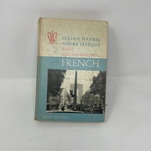 Source Unknown Blue, Cream, Black Vintage French Textbook Cover